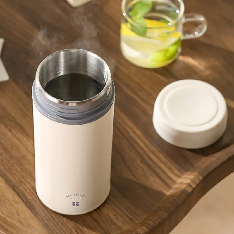 Portable Mini Electric Kettle with Type-C USB Heating for Travel Home 220V Car Constant Temperature Water Boiler for Tea Coffee