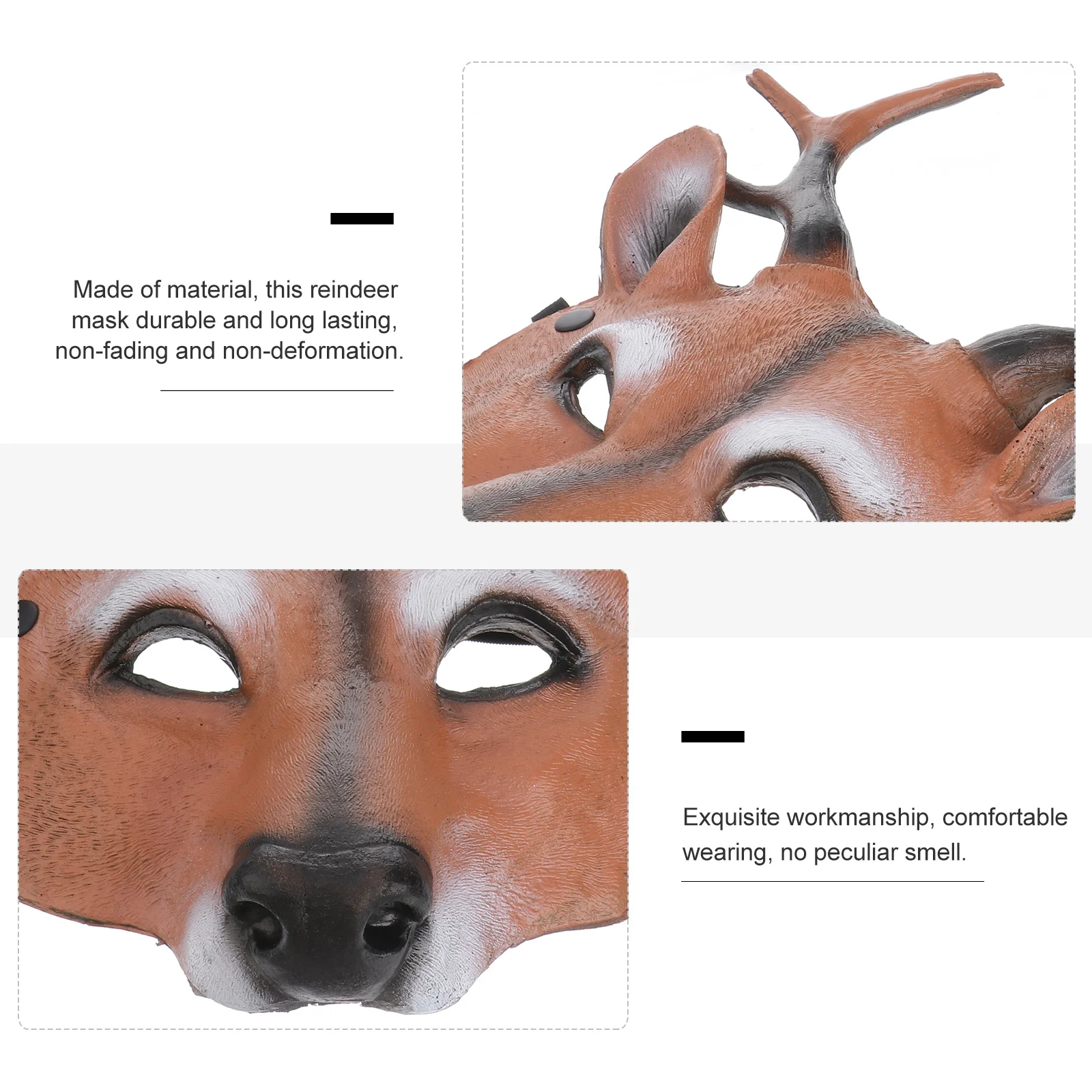 Masker Kostuum Prop Full Face Halloween Rendieren Maskerade Party Kerst Cosplay Kind