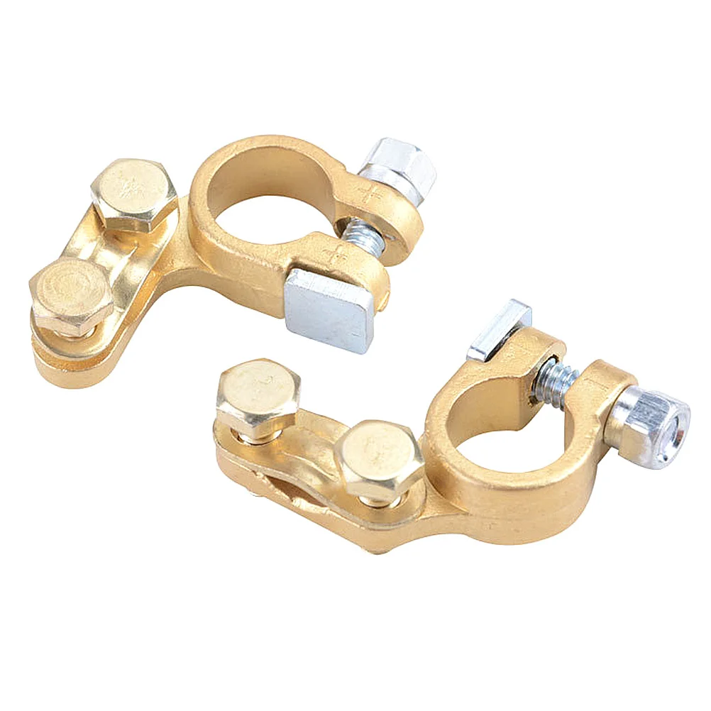 

1Pair Terminal Sets Pure Brass Heavy Pole Clamps Suitable for Standard Car Batteries Universal Terminal