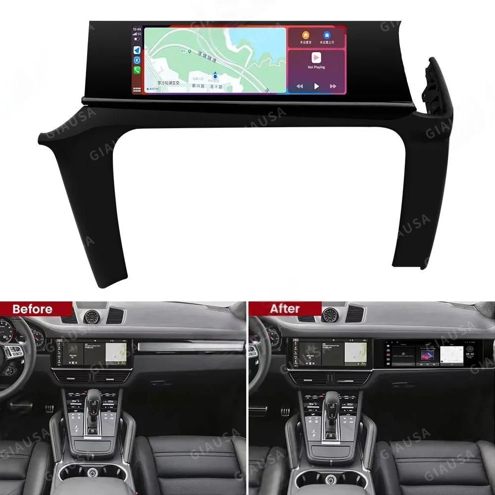 Multimedia Video Android13 Car Radio Stereo Instrument Head unit For Porsche Cayenne 2018-2023 Copilot Display Multimedia System