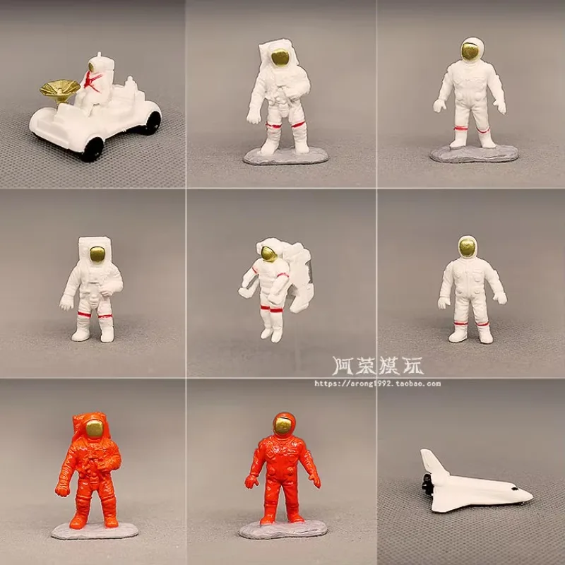 Spacecraft Astronaut Action Figure Model Lunar probe Space Vehicle Spaceship Miniature Decor Ornaments Figurine Toy Fairy Garden