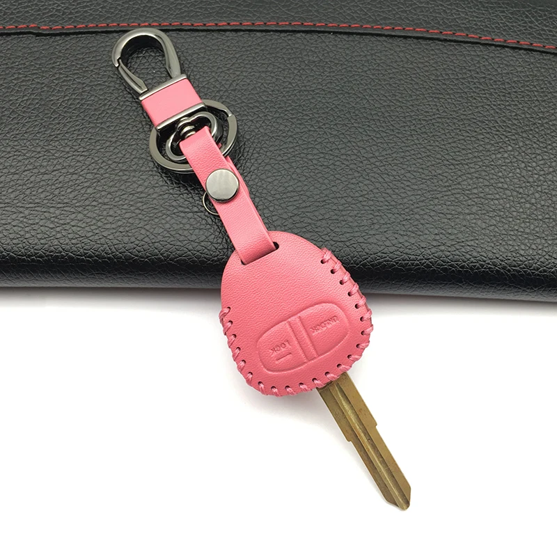 New design Genuine Leather cover wallet key remote case For Mitsubishi outlander ASX colt LANCER Grandis Pajero sport 2 buttons