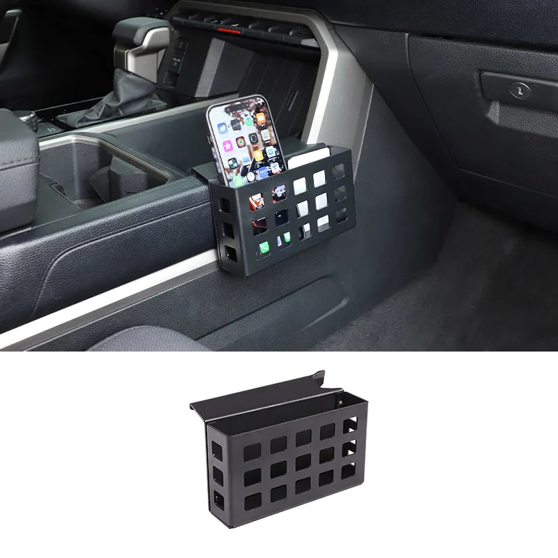 

Aluminum Alloy For Toyota Tundra 2022 2023 Car Center Control Right Side Storage Basket Hanging Storage Basket Car Accessories