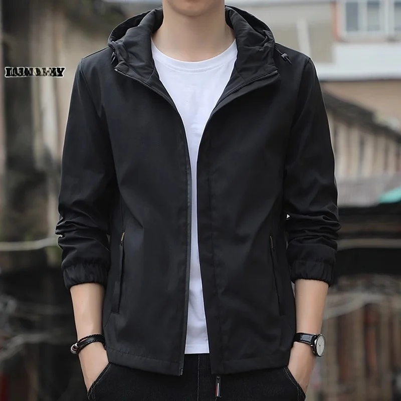 

Bla Casual Men's Jaet Spring New Sle Zipper Decorated Anti-Static Treaent Polyester Long Sve Youth Faion