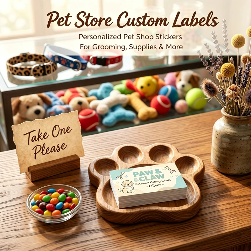 500/1000/2000pcs Custom Sticker Business Cards,Glossy Film Cards for Commercial Ads,Small Business & Event Thank You Invitations