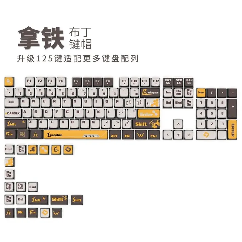 

Gray and white latte pudding transparent keycap PBT hot sublimation high value crystal DIY suitable for a variety of mechanical