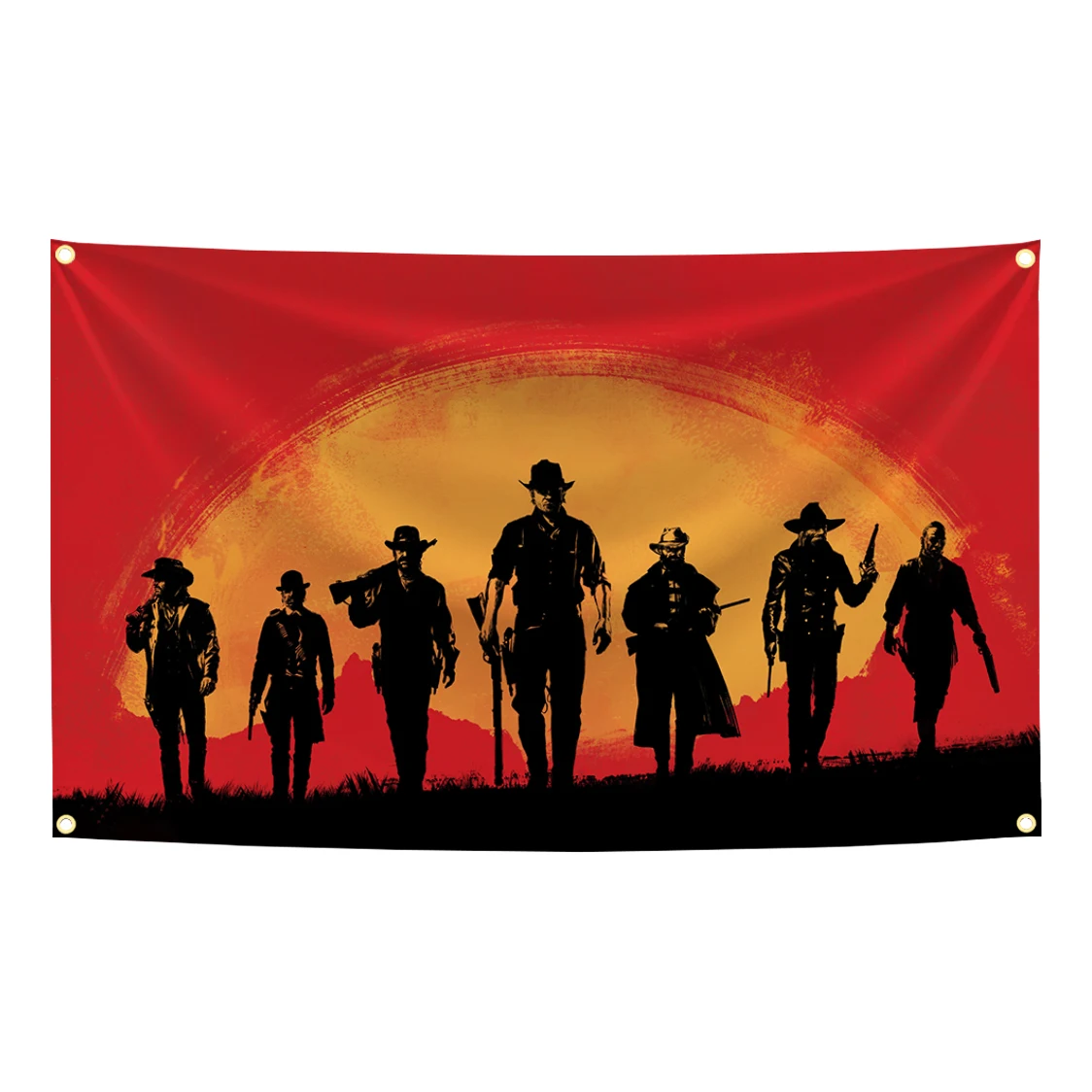 60x90cm 90x150cm 120x180cm Red Dead Redemption 2 Flag Tapestry Polyester Banner With Brass Grommets For Wall Decor