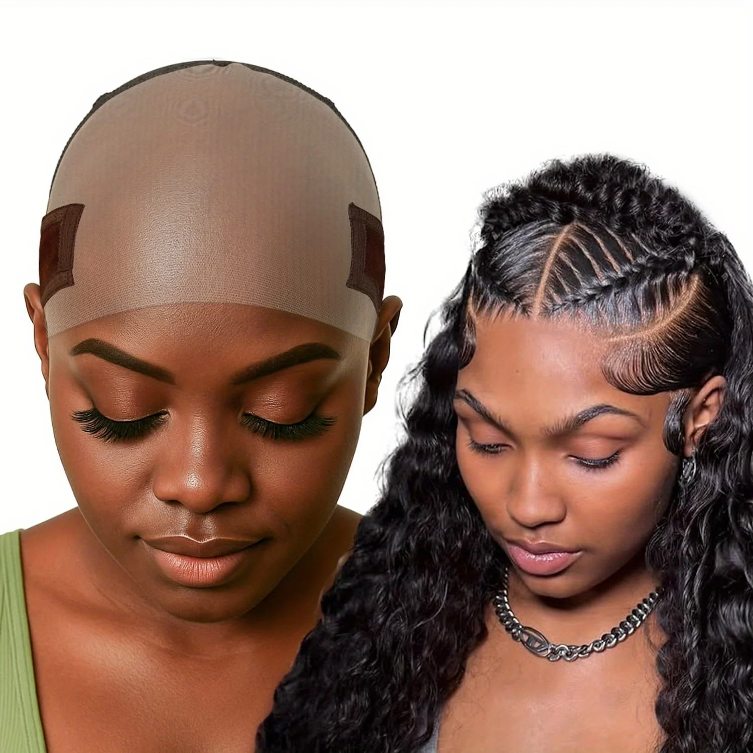 Ladies Wig Cap - Non-slip Adjustable Wig Cap Without Glue, Reusable High-definition Lace Front Wig Cap, Suitable for All Sizes image 2