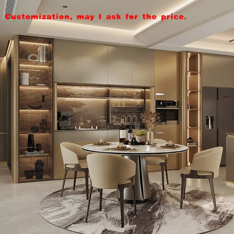 

custom.SOFEYIA Luxury High Gloss Drinks Wine Bar Glass Display Storage Cabinet Factory Luxury Dining Room Sideboard