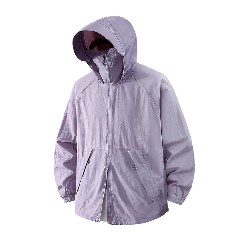 Summer Outdoor Running Fitness Lightweight Breathable Sunscreen Jacket for Couples Fashionable Loose UV Protective Skin Clothes - view 5