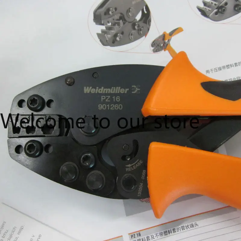 Alicate de crimpagem tubular Weidmüller PZ16 9012600000 Ferramenta de crimpagem de terminais europeus 6-16 mm²