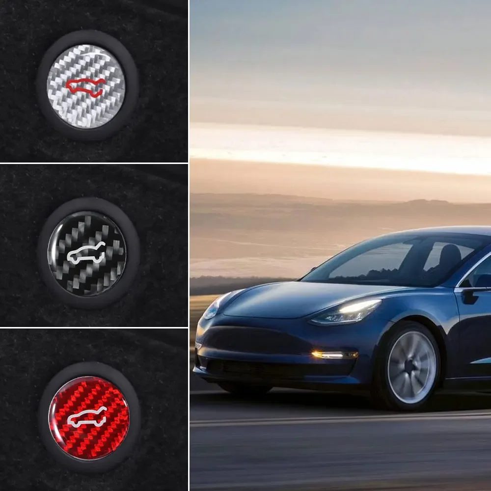 

Car Interior Switch Self-Adhesive Sticker Rear Trunk Console Button Decoration Cover Auto Accessories for Tesla Model 3 Model Y
