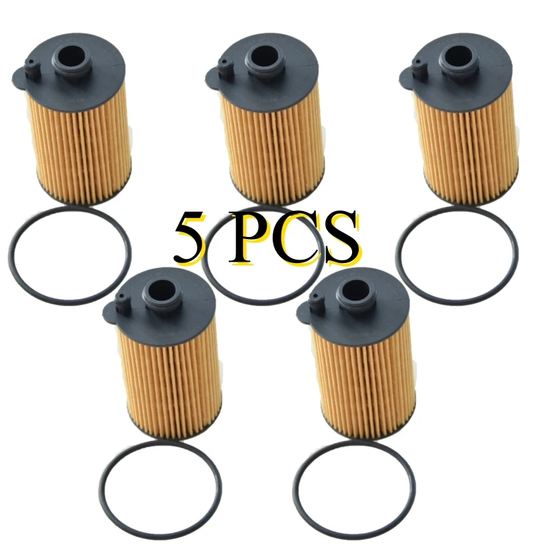 

​5 Pcs Car Oil Filter For BAIC-ORV BJ40/ BJ40L 2.0 TDI 4WD 2018- YG200-1012243B-244 OX1283D Auto Engine Oil Filter Car Accessory