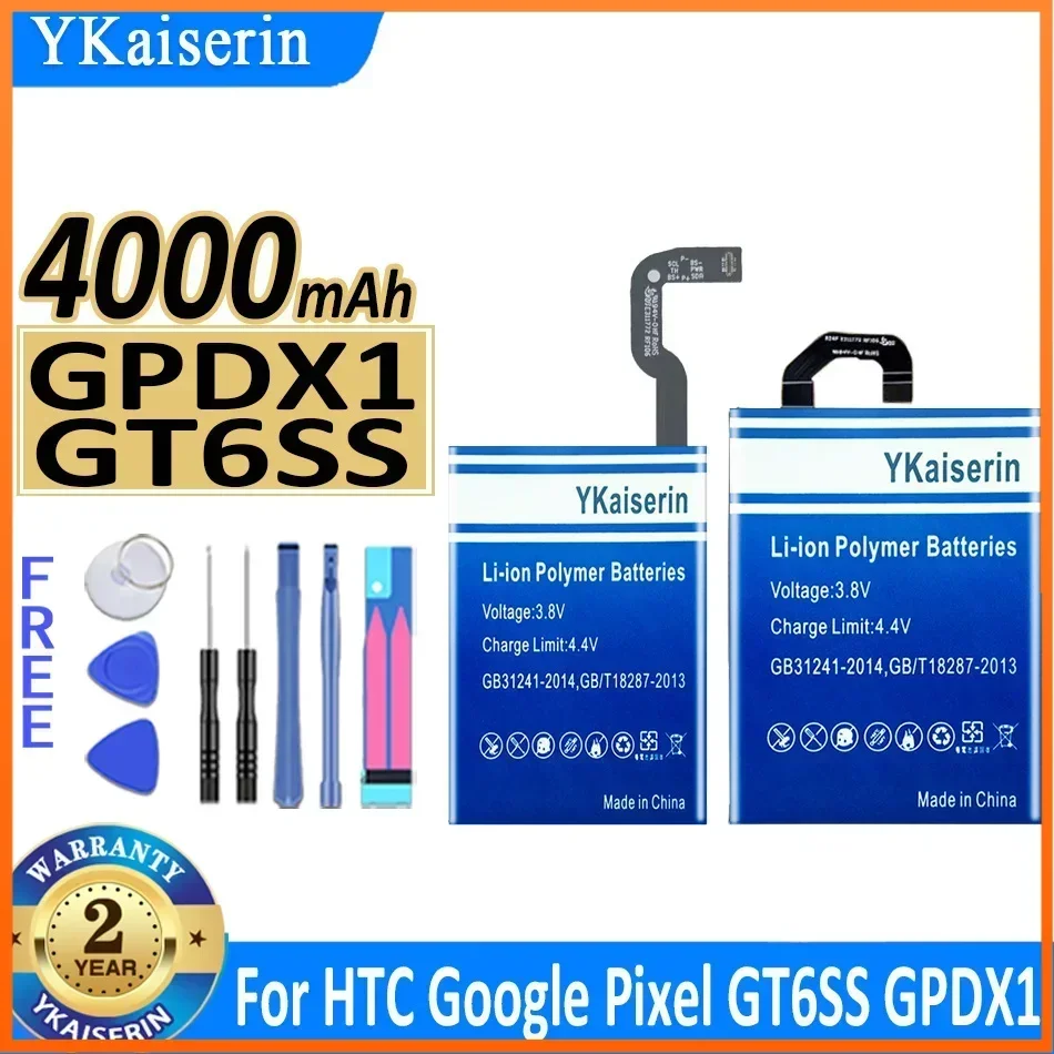 

Сменный аккумулятор YKaiserin 1850 мАч/4000 мАч GPDX1 GT6SS для HTC Google Pixel Fold Batterie, гарантия 2 года + трек НЕТ