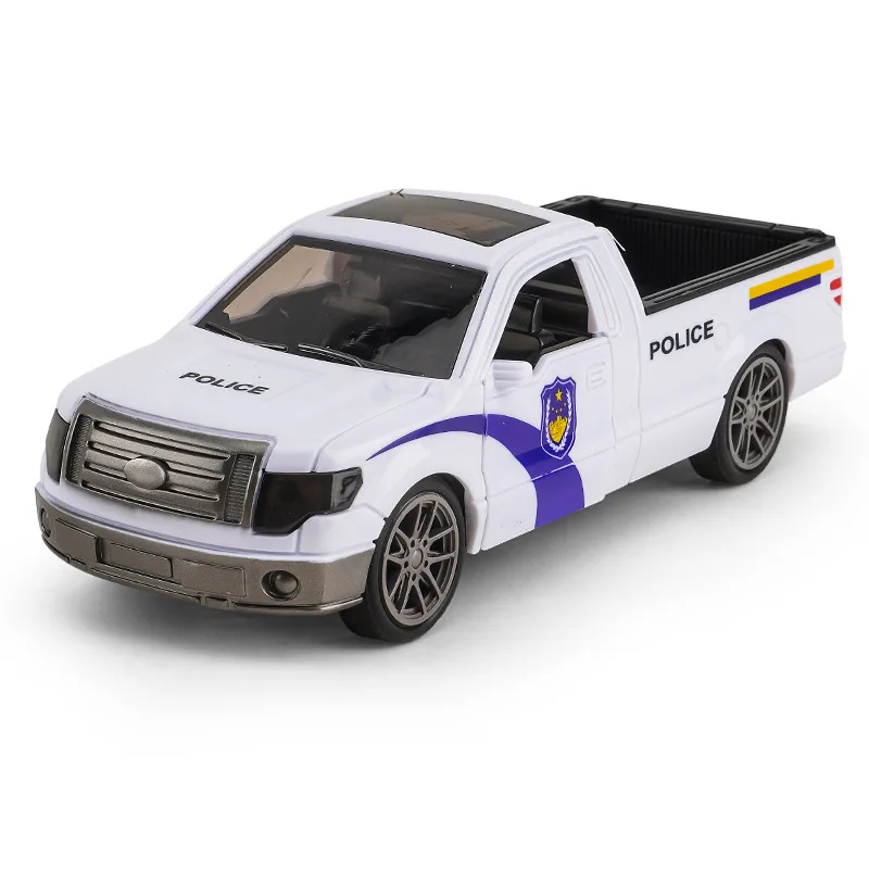 픽업 트럭 장난감 모델-원격 제어 경찰 차량, 도시 교통용 어린이 교육 장난감