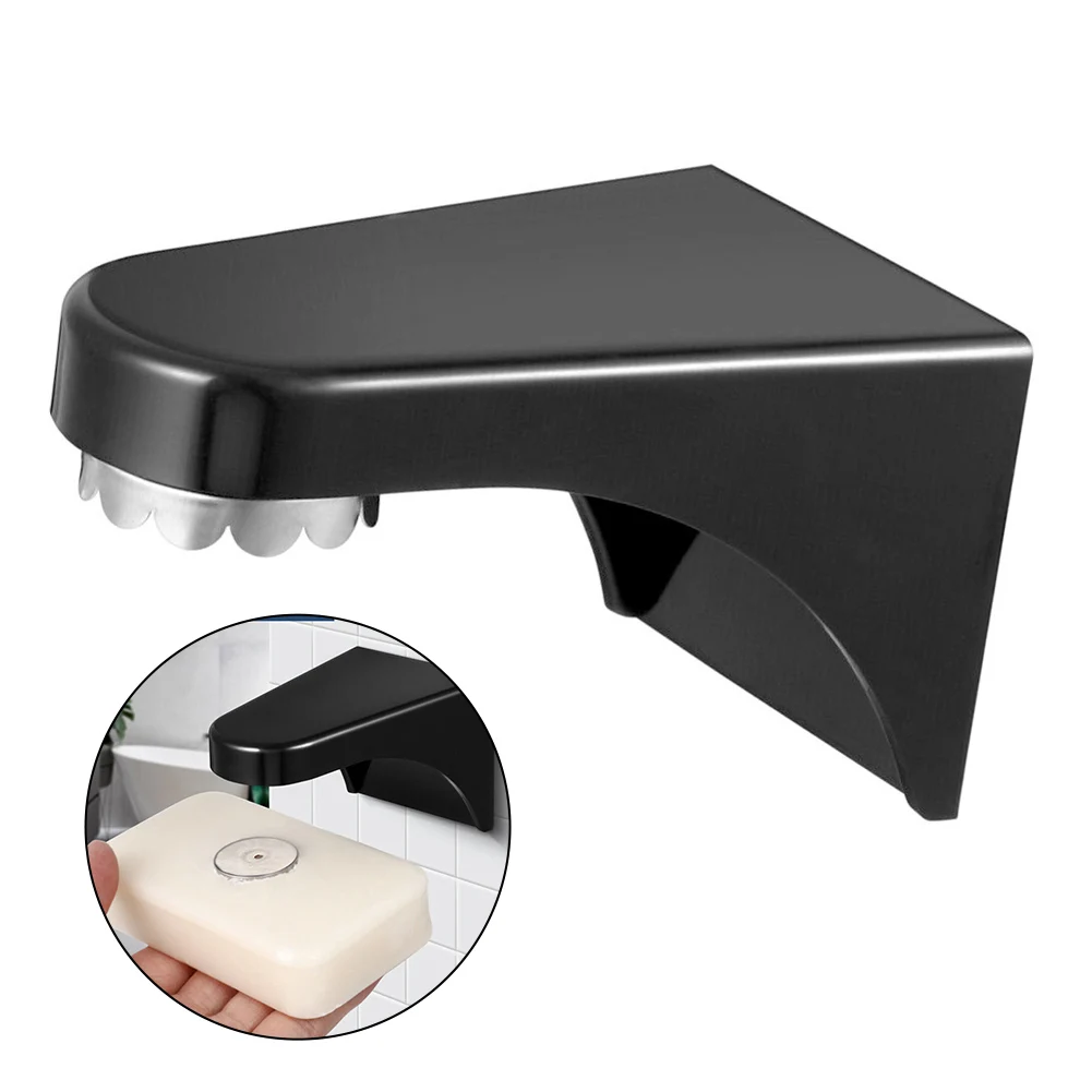 Soap Dishes Magnetic Soap Holder 7.5*4.5**4.3cm Black Color Easy To Install Magnetic Suction Wall Mount Useful