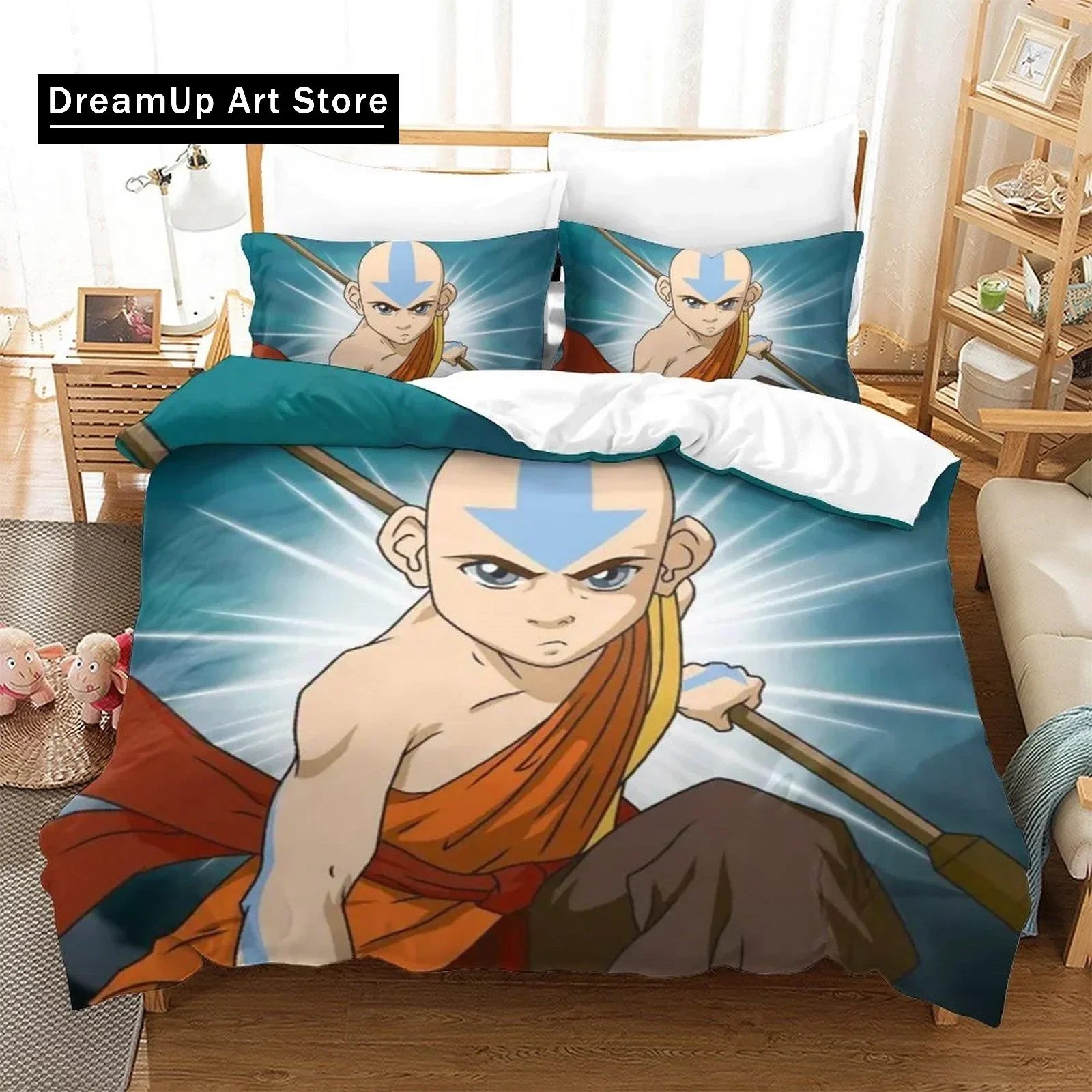 Avatar the last airbender Bedding Set Single Twin Full Queen King Size Bed Set Aldult Kid Bedroom 3D Anime Bed Sheet Set
