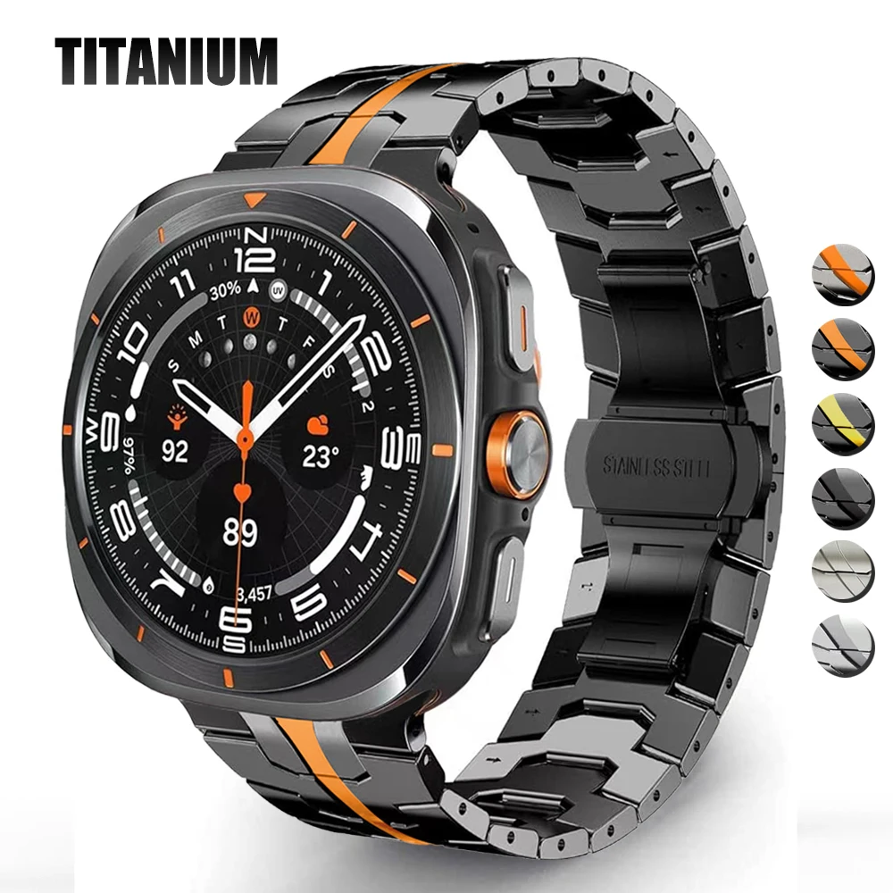 

Титановый ремешок для Samsung Galaxy Watch Ultra 2025, мужской браслет, роскошный металлический ремешок для Samsung 7 ultra GALAXY ULTRA 47 мм Correa