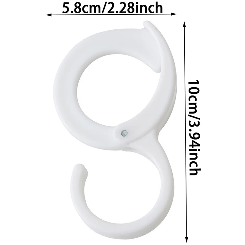 5pcs Windproof Hooks S Shaped Multi-purpose Wardrobe Closet Hook Household Card Position S-hook Ring Buckle With Safety Buckle