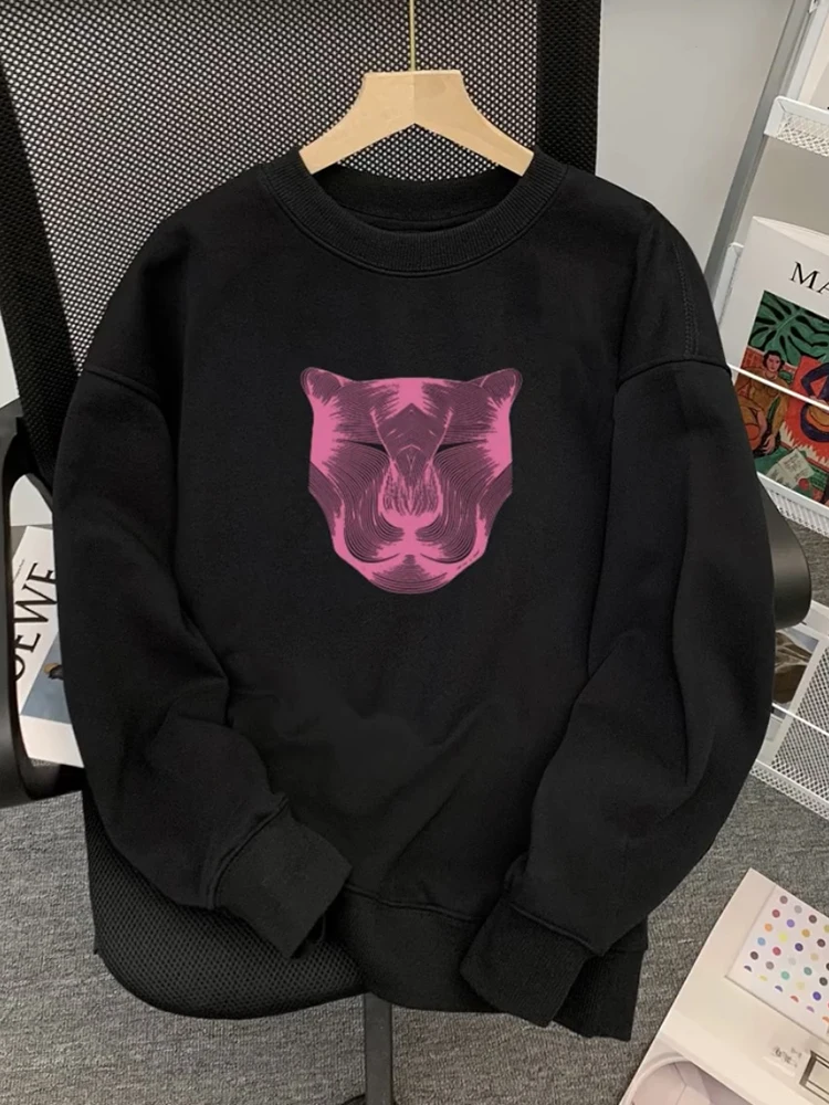 

Loose Fit round Ne Sweatirt Casual American High Street Sle for Men Cartoon Print Comfortable Breathable Long Sve Top