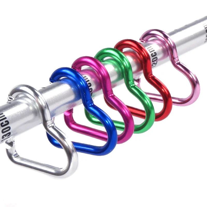 미니 카라비너 알루미늄 합금 버클 용수철 카라비너 스냅 후크 클립 키체인, 야외 캠핑 액세서리, 10 개, 15 개