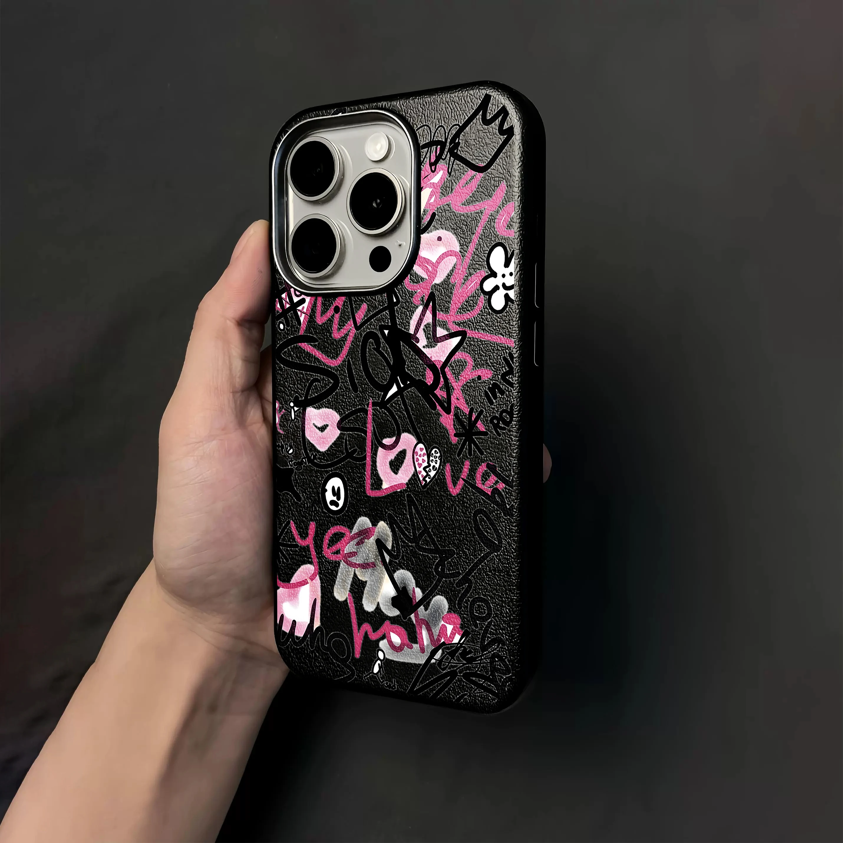 Retro-Graffiti-Y2K-Schutzhülle für iPhone 16 15 Pro Max Hüllen iPhone 17 11 12 13 ProMax 14 15 16 Plus 8 XS XR Stoßfeste TPU-Abdeckung – Detail 6