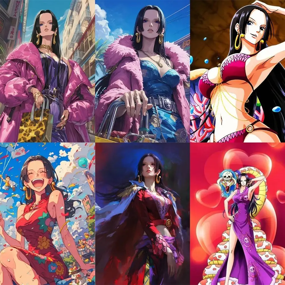 Naklejka One Piece Hancock Anime Postać Nagi Sexy Dekoracyjna Naklejka na Podręcznik Bagaż Urocze Artykuły Papiernicze Etui na Telefon, Bagaż