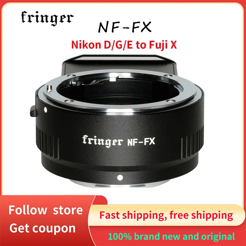 Fringer NF-FX Lens Adapter Ring Full Auto Support Image Stabilizer EXIF Recording for Nikon D/G/E Lenses to Fuji X Mount Camera