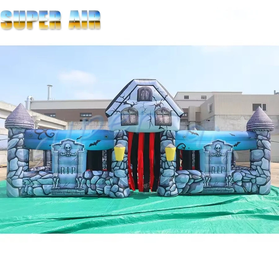 Spedizione aerea veloce a porta, labirinto gonfiabile di Halloween per bambini