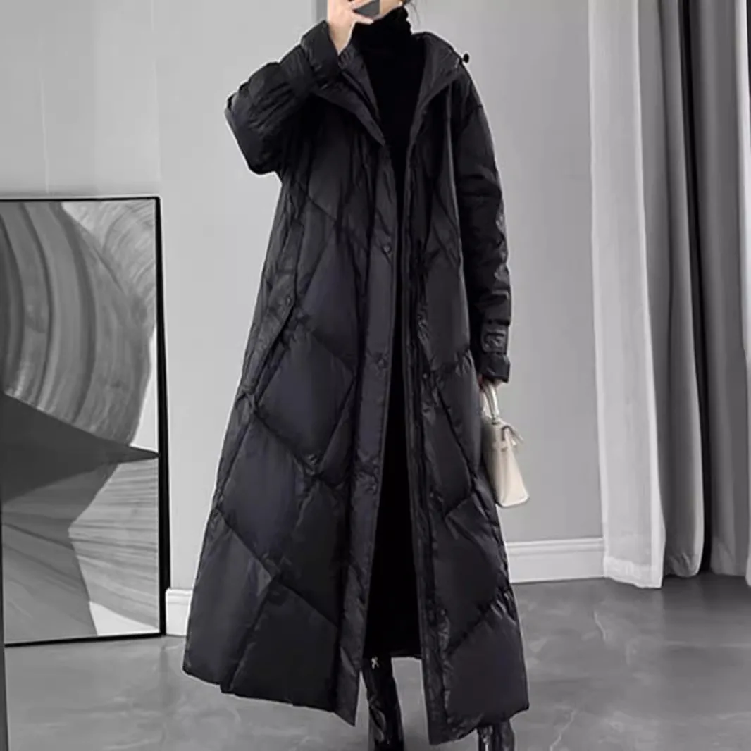 

2025 New Women's Mid-Length Cotton Jacket For Plus Size Women, Thickened Cold-Proof Fashionable Loose Coat