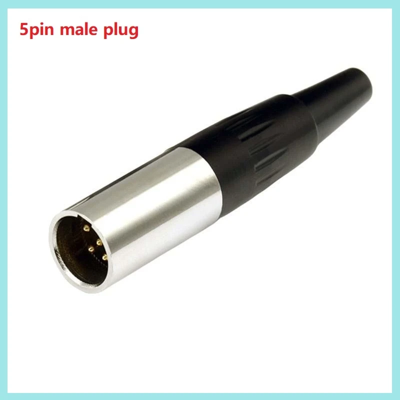 1/2/5pcs Mini XLR 4 5 Pin Male Female Plug Socket Audio Microphone Connector for MIC Audio Speaker Video Soldering Straight B2