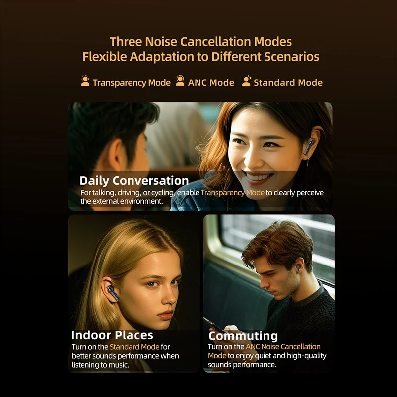 KZ Krio True Wireless Bluetooth 5.4 In Ear APTX+Lcad Decodifica Auricolari Bluetooth con riduzione attiva del rumore