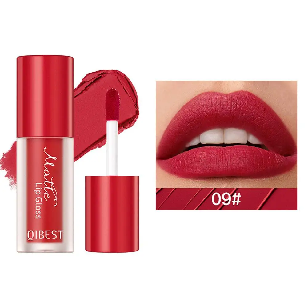 Waterproof Lasting Matte Líquido Lip Gloss, 12 cores, cosméticos líquidos, esmalte, nova mulher maquiagem, lábios, batom antiaderente, Y8D1