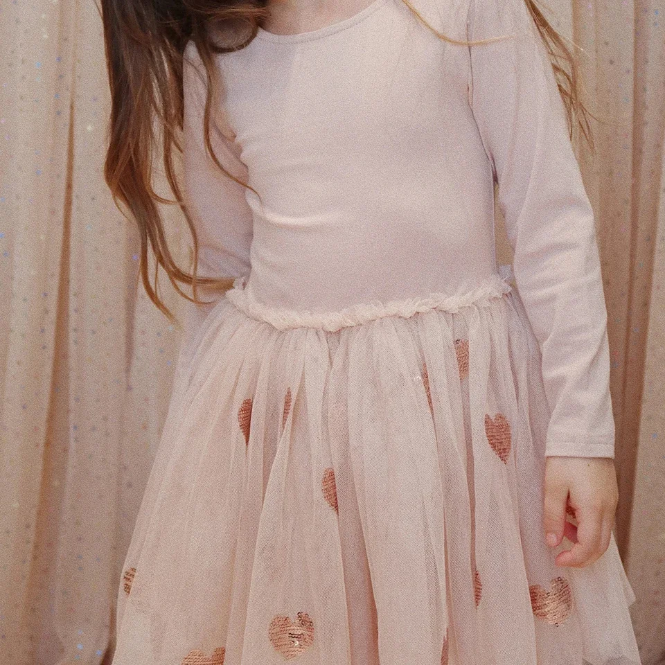 Robe en maille de chat pour enfants, robes à paillettes d'amour pour filles, robe de princesse Tyys pour enfants, jupe mignonne pour bébé, fête de carnaval, Noël, KS, nouveau, 2024