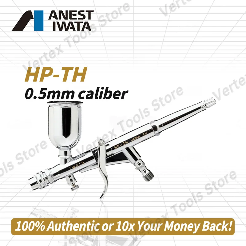 Anest Iwata HP-TH Airbrush 0.5mm Gravity Feed Dual Action Trigger Air Spray Gun Tool for Model Craft Auto Touch Up Leather Repai