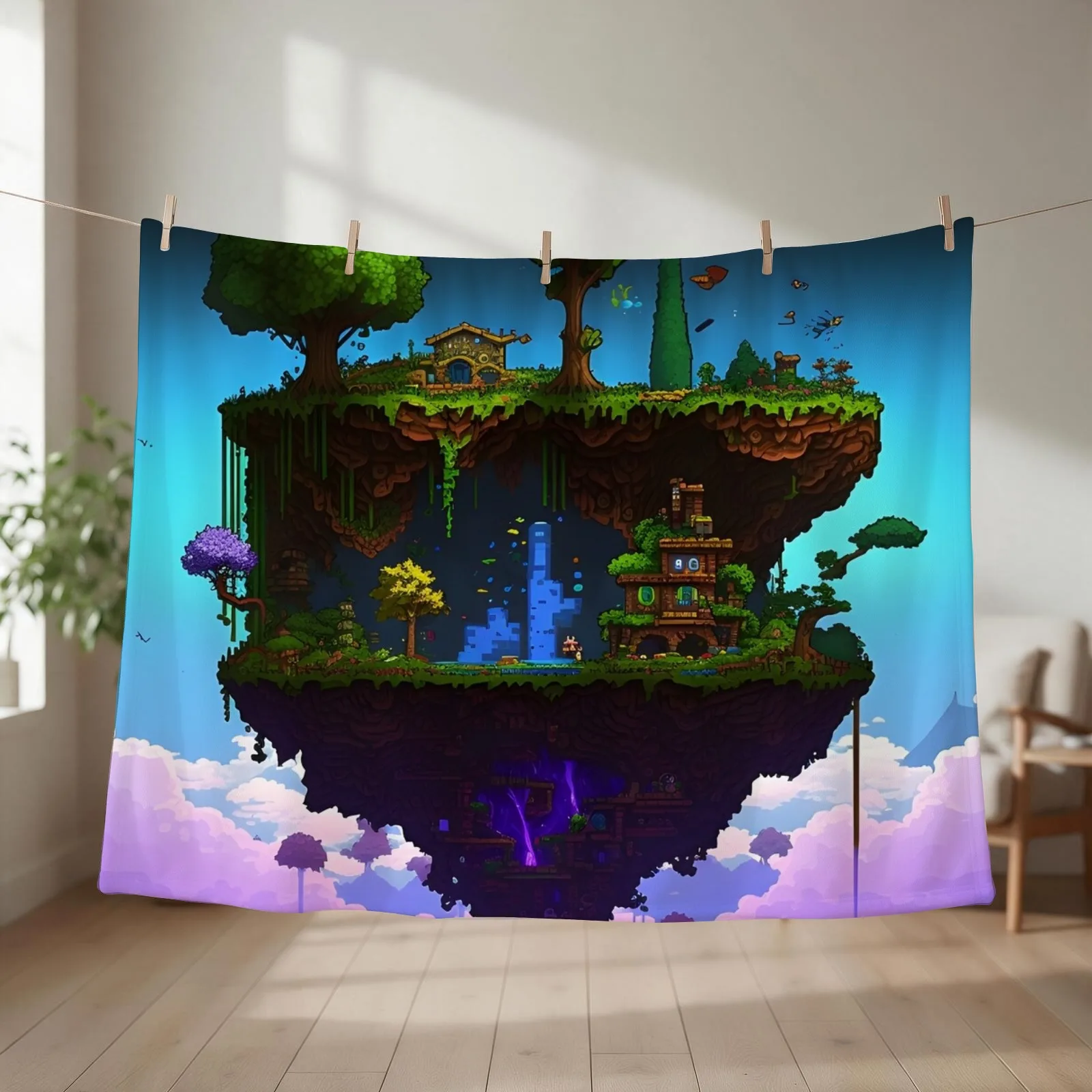 Terraria Throw Blanket Soft Plaid Summer Beddings Thin Sleeping Bag Blankets