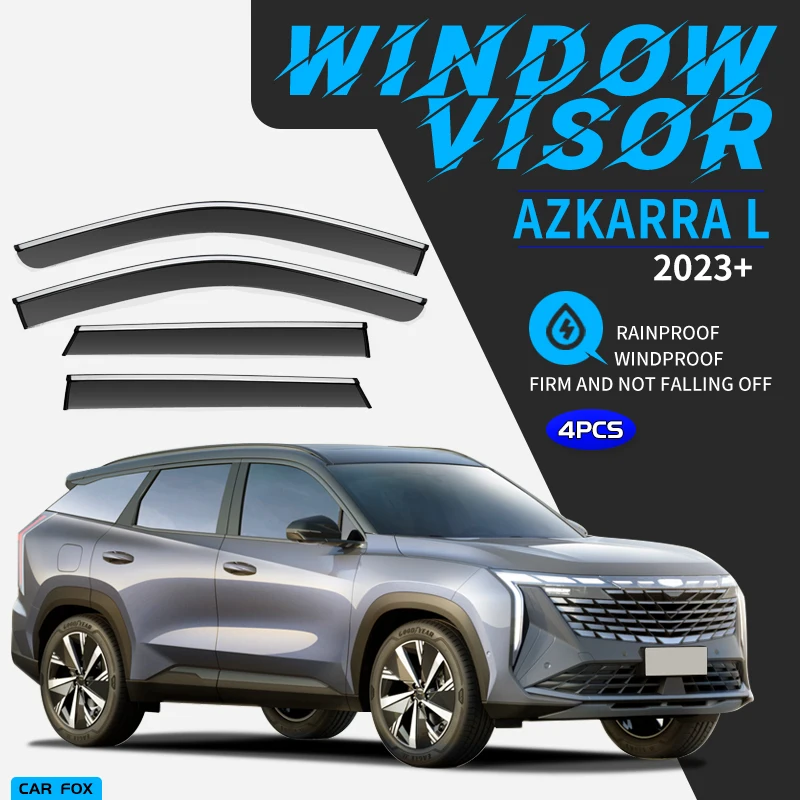 

For Ge-ely Azkarra L MK1 2023+ Plastic Window Visor Vent Shades Sun Rain Deflector Guard 4PCS/SE Ge-ely Azkarra MK1 2023+