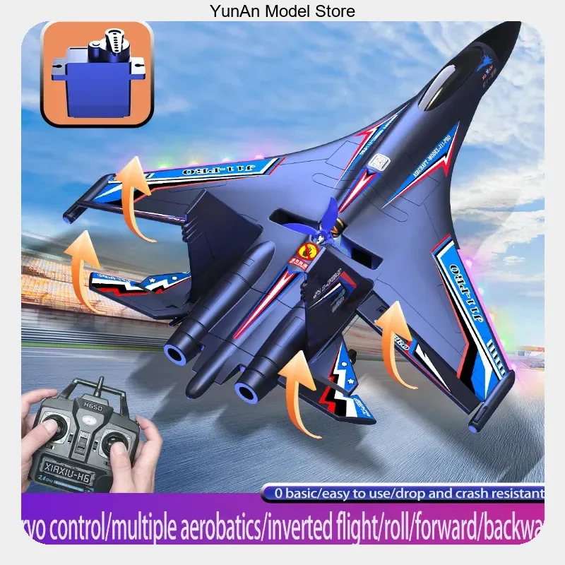 6CH RC Aircraft J-11Pro Brushless Motor Fixed Wing Glider Water Land Air Tri-Phibian Seaplane