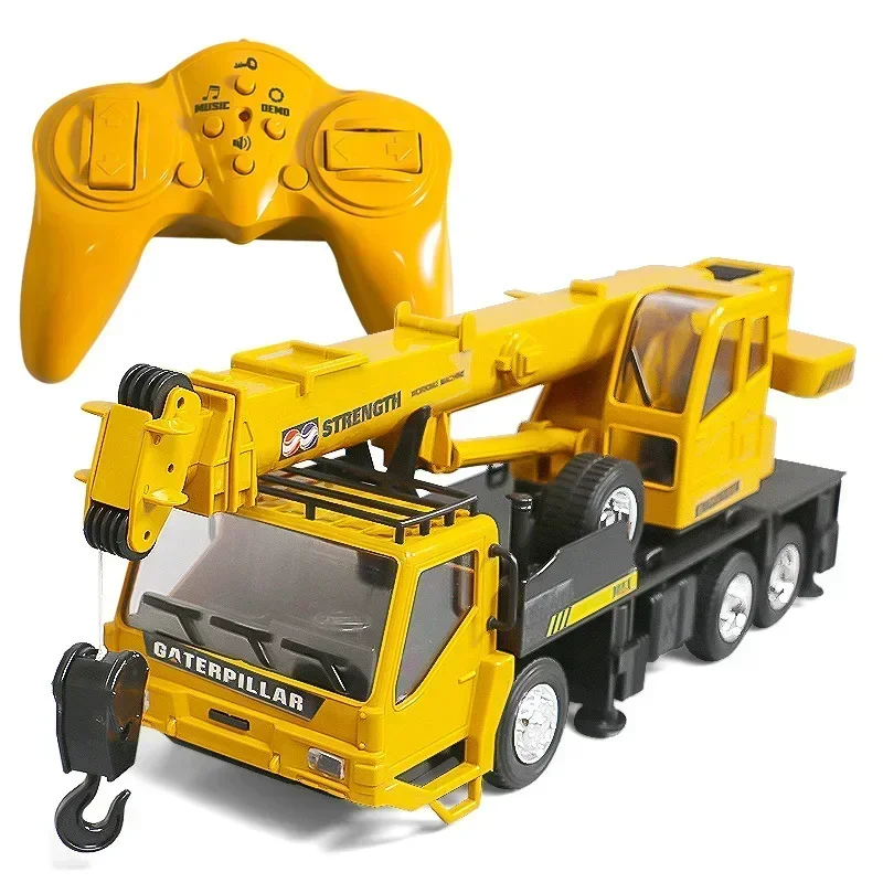 Remote Control Alloy Transporter Rc Simulate Crane Toys Model Kids Lift Construction Engineering Trucks Children Car Toys Gifts