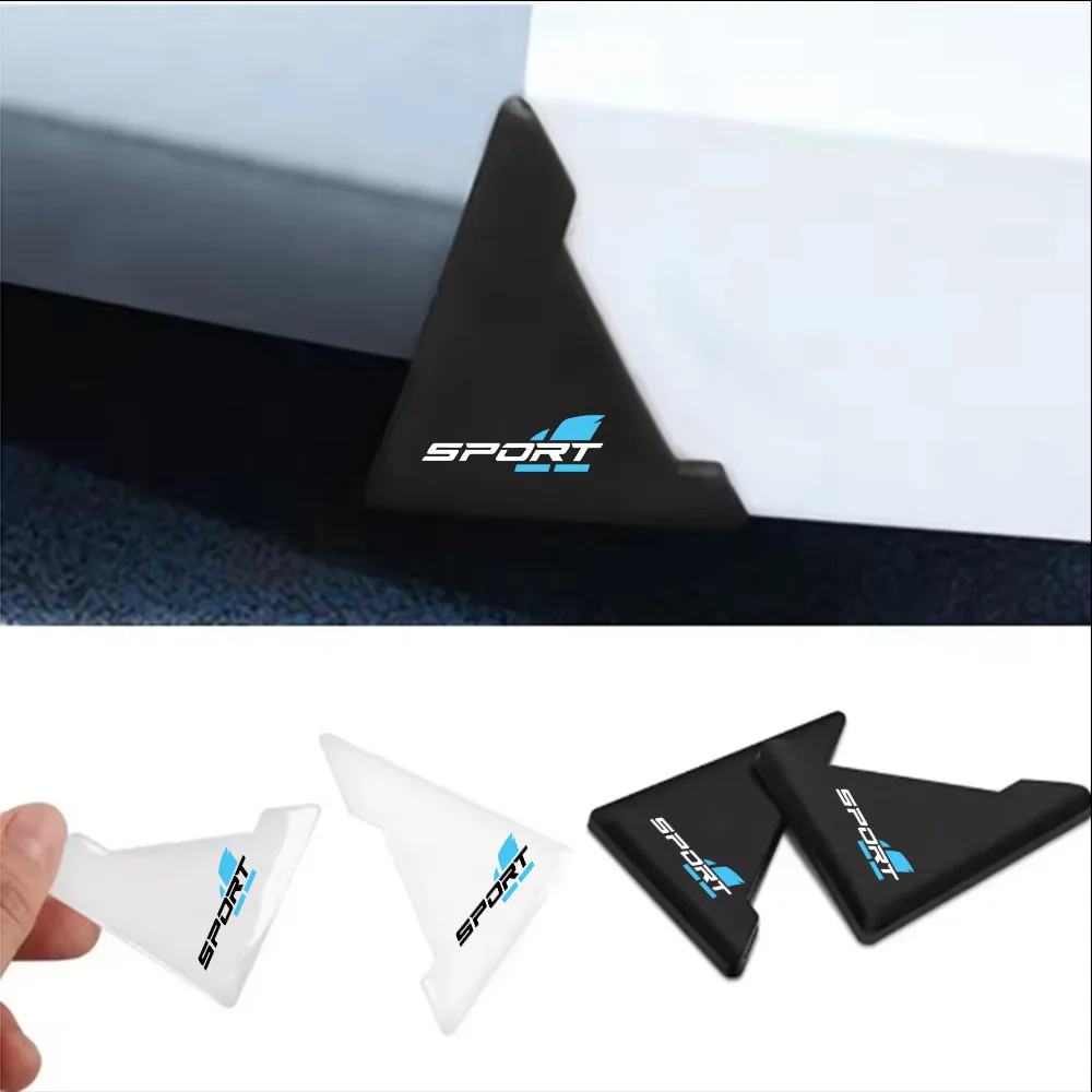 Cartoon Corner Protector for Car Doors, Sporty Shark Fin Design, Blue Door Edge Scratch Protection Strip, Anti-Collision Strip for Opening Doors