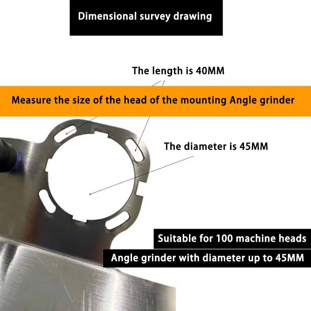 Angle Grinder Stand For Tile 45° Chamfer Cutting,Adjustable Angle Grinder Bracket For 100-type Angle Grinders With 45mm Maximum