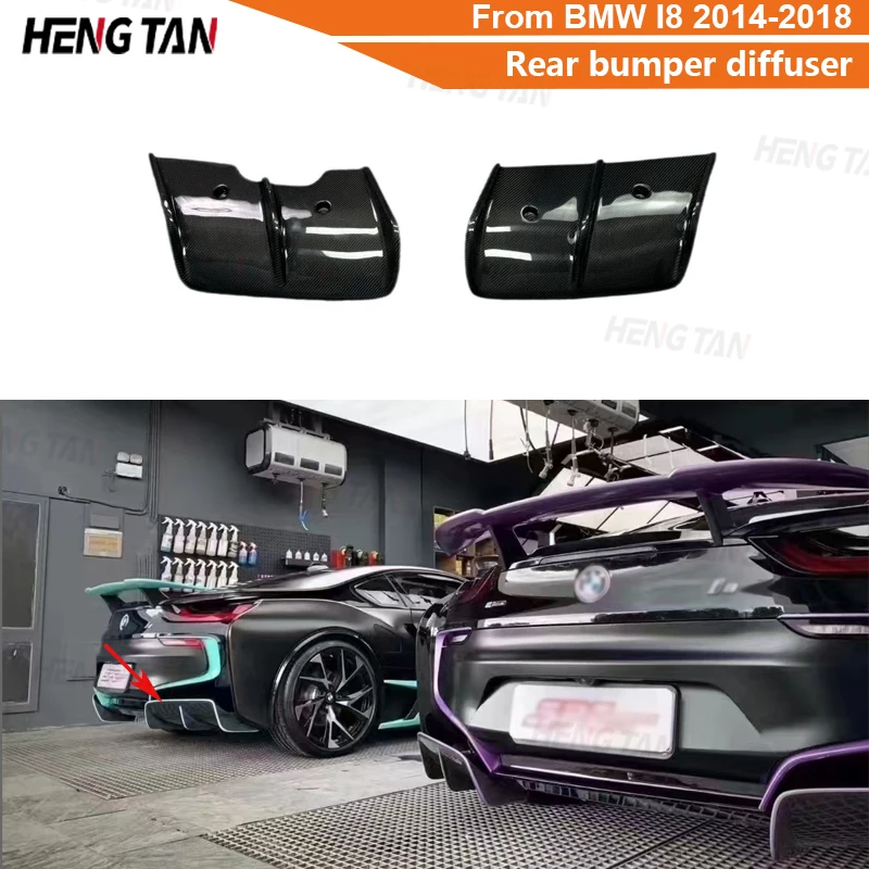 

for BMW I8 2014-2018 genuine carbon fiber rear bumper diffuser spoiler racing style body kit