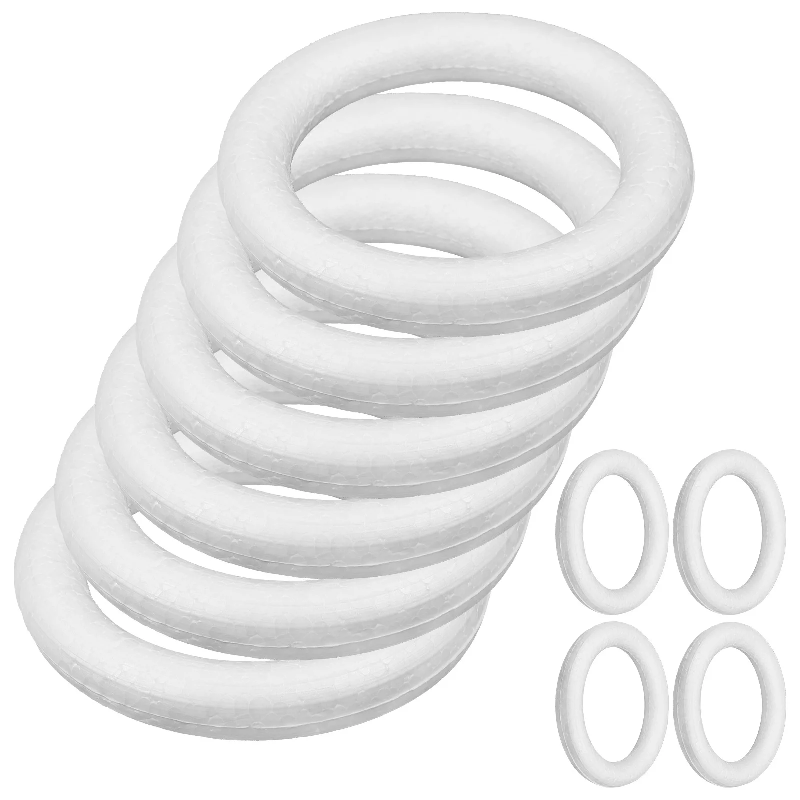 Kit de círculos de espuma de poliestireno para crianças, anéis circulares para meninas, acessório DIY, moldura branca, criança, 3 peças