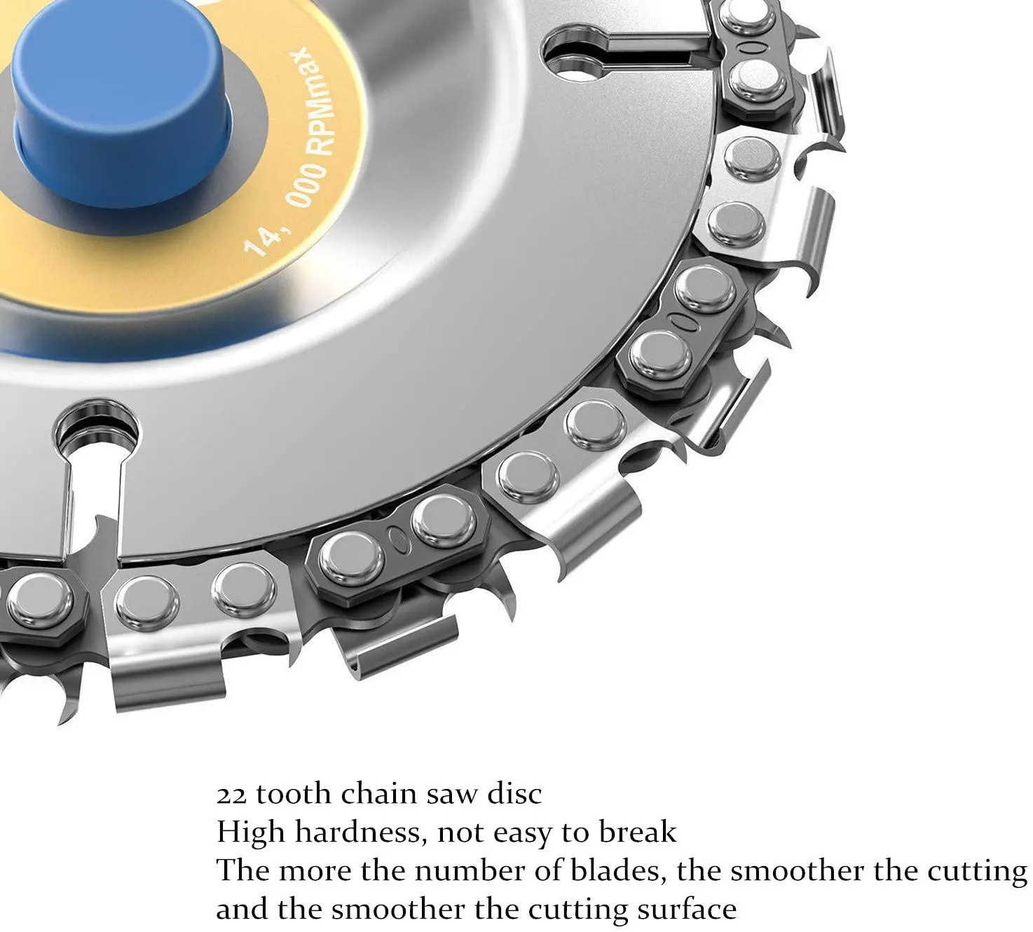 Grinder wood carving chain saw disc 4inch grinder wheel Cutting Shaping Chain Blade for 100/115 Angle Grinder 22Teeth 5/8' Arbor