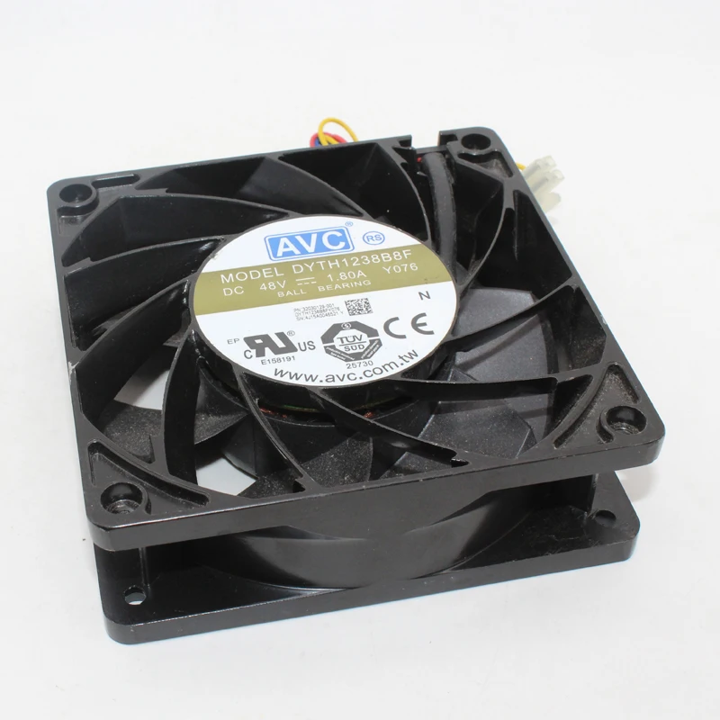 

120mm 48V Case Fan For AVC Fan DYTH1238B8F 12038 12CM 120mm X120mm X 38mm Server Max Airflow High Speed Cooling Fan