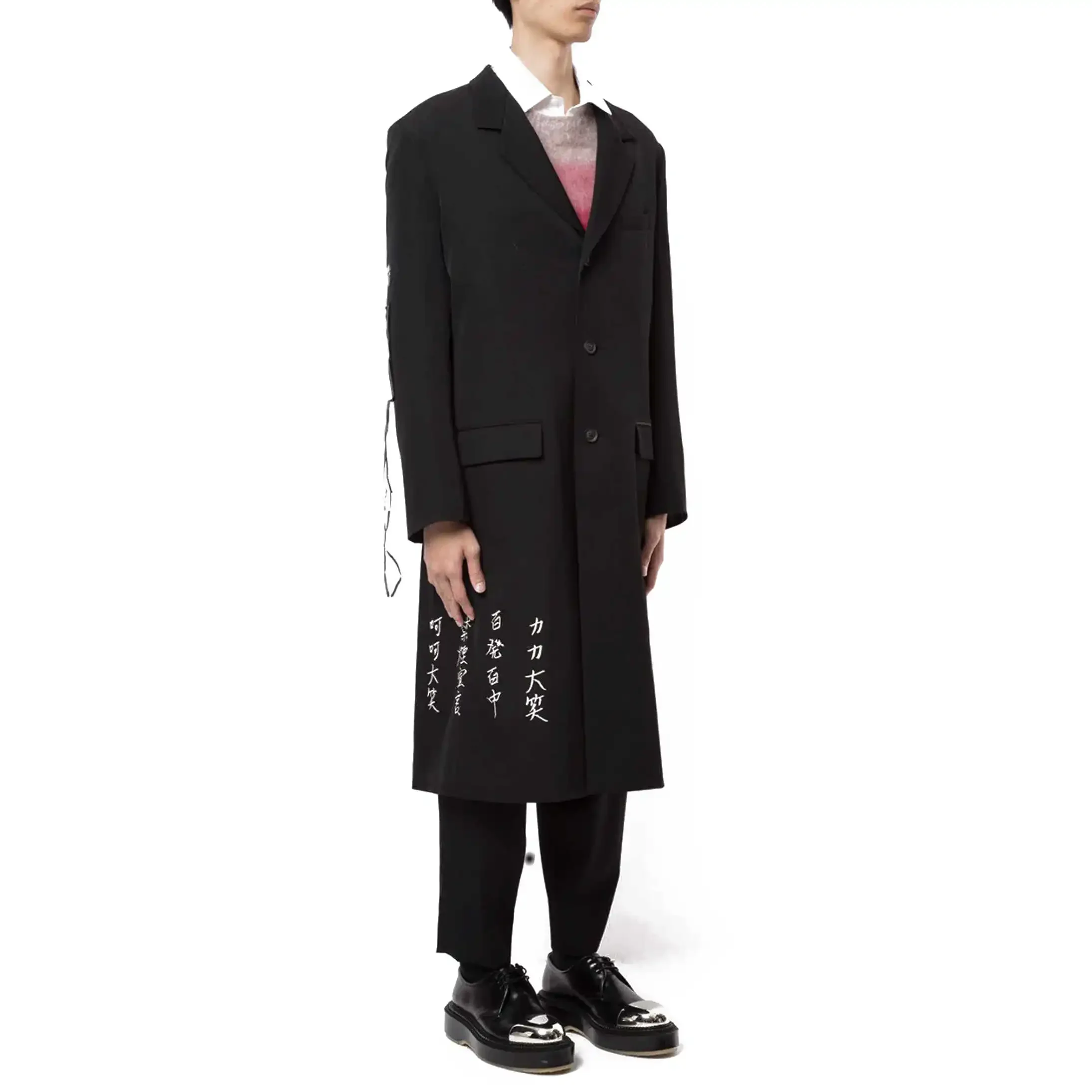 

YOJI OOAK original design small Japanese LOL car embroidered wool coat trench coat