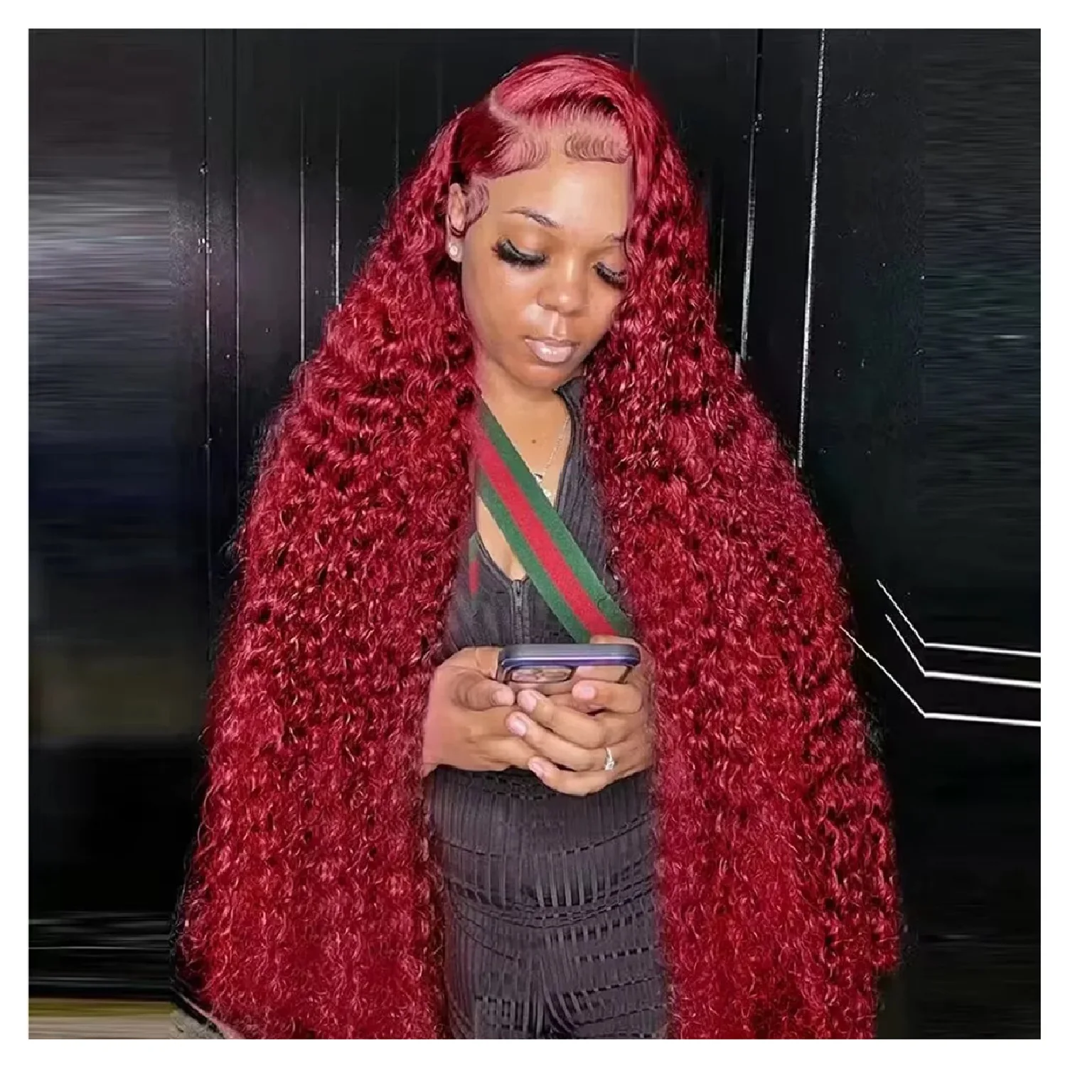 

13x4 13x6 Deep Wave 200 Density HD Transparent Lace 99J Burgundy Deep Wave For Women Pre Plucked Frontal Lace Wig