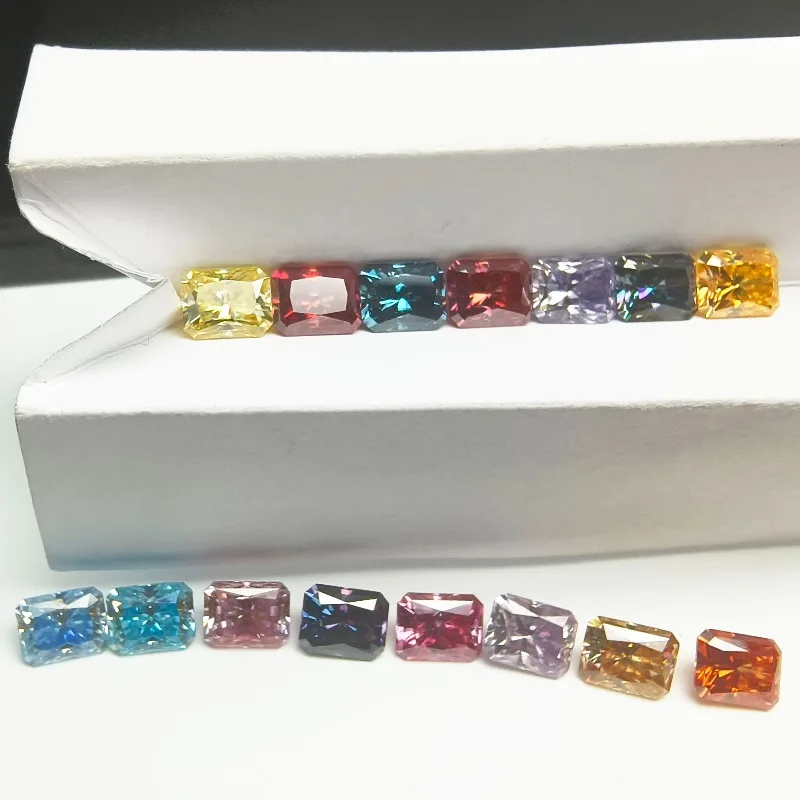 أعلى حجر مويسانيتي شكل مشع VVS1 أحجار كريمة مفكوكة عالية الجودة لصنع المجوهرات المخصصة مع شهادة #2