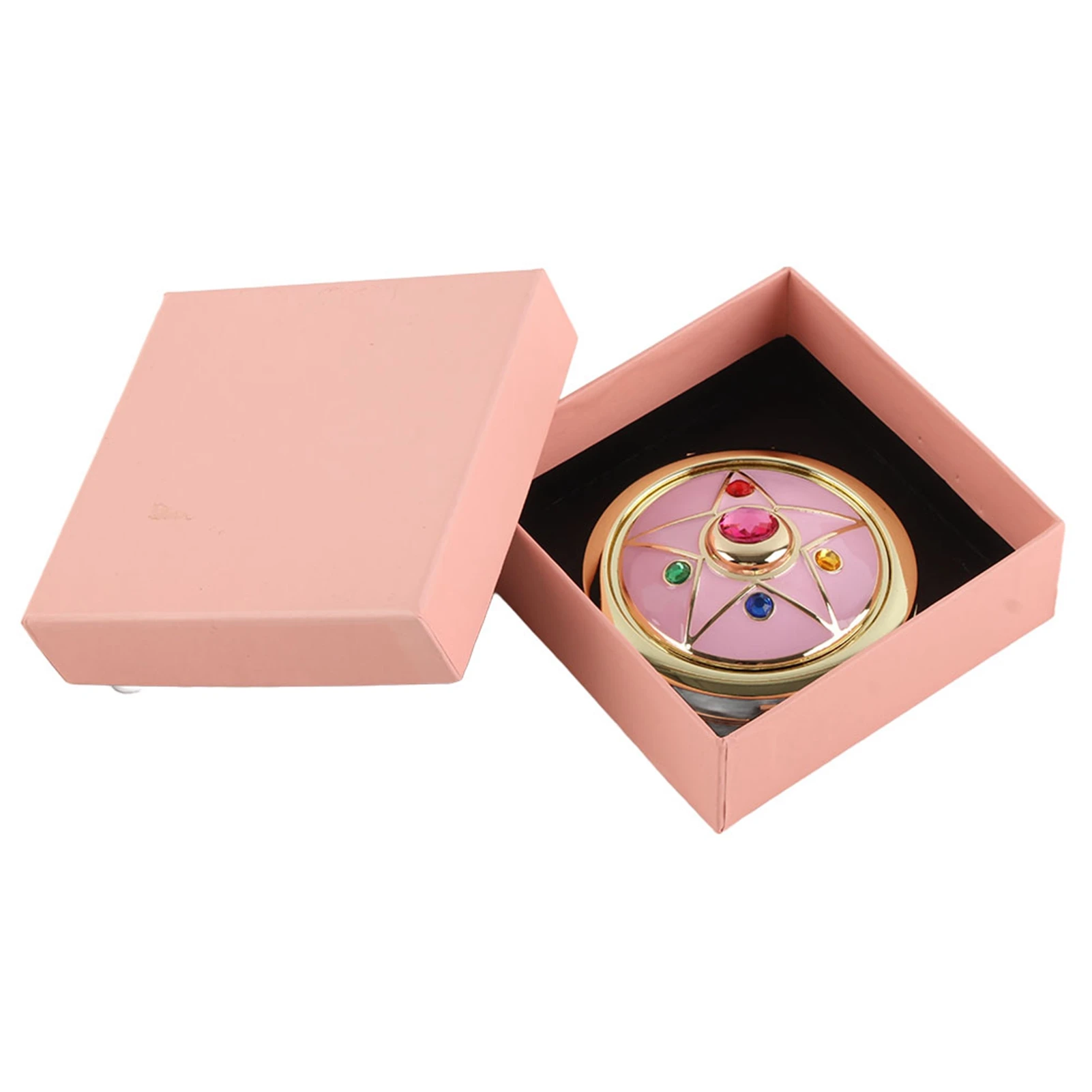 

Зеркало для макияжа в стиле аниме со звездой и кристаллами, косметическое зеркало для макияжа, сложенное зеркало для косплея, складное зеркало для макияжа в стиле аниме, зеркало для макияжа