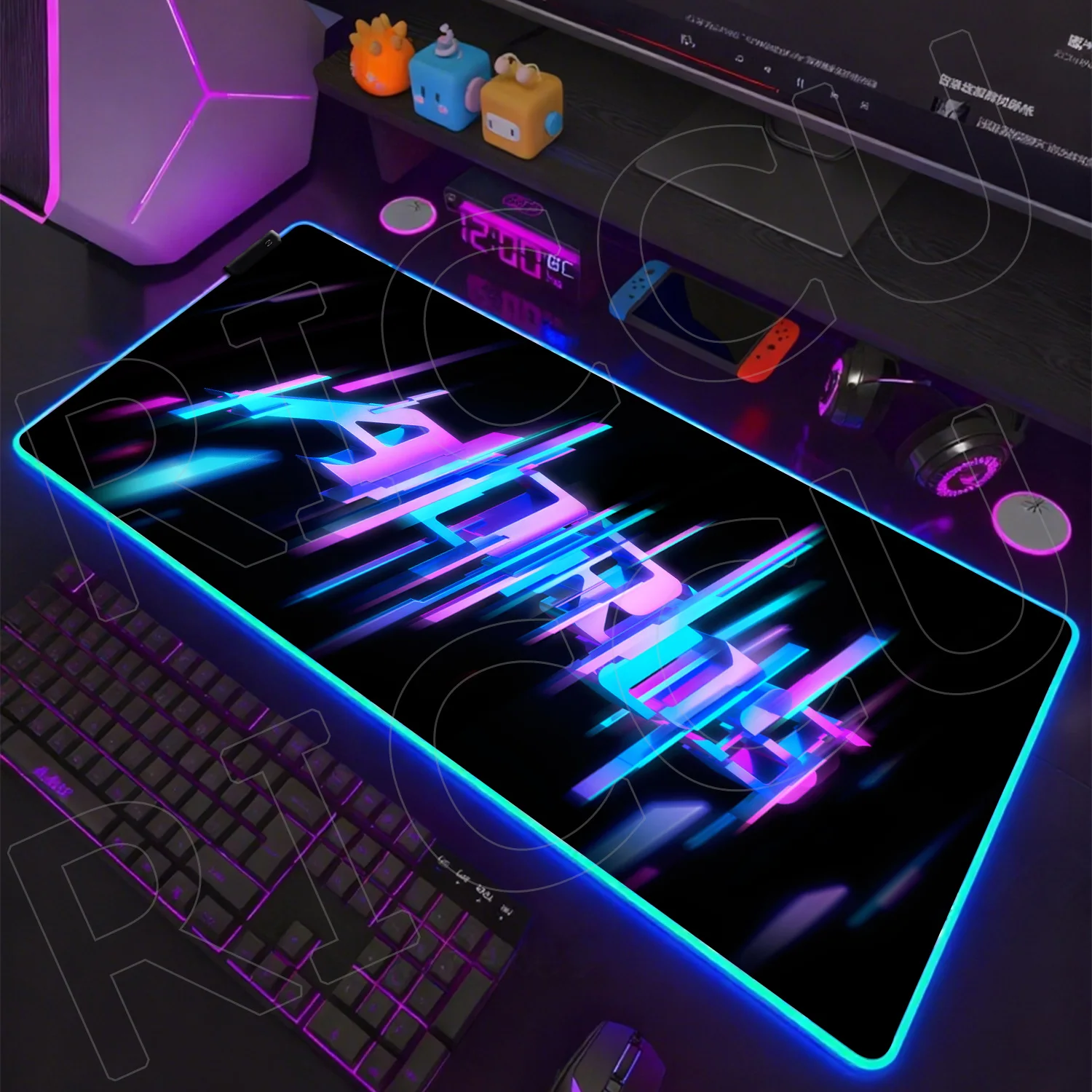 RGB Rubber AORUS Large Gaming HD Mouse Pad XXL Office Computer PC accessories Gamer Laptop LED Mausepad Carpet Keyboard Desk Mat